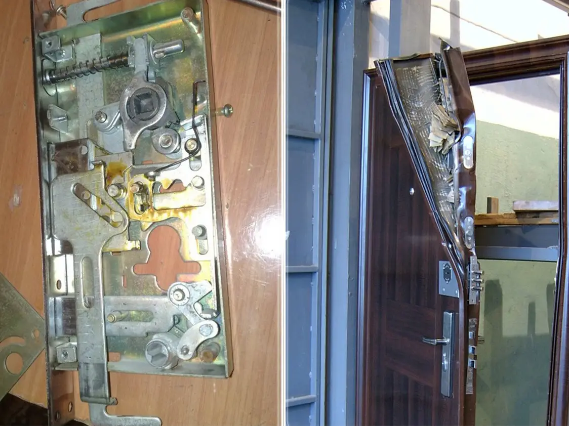 Дешевые материалы внутри двери